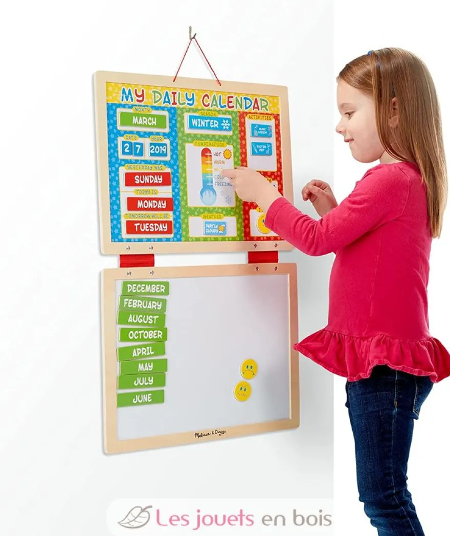 Mon calendrier journalier magnétique en anglais - Melissa & Doug