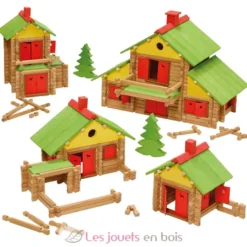 Mon chalet en bois 330 pièces - Jeu de construction - Fabriqué en France - Jeujura