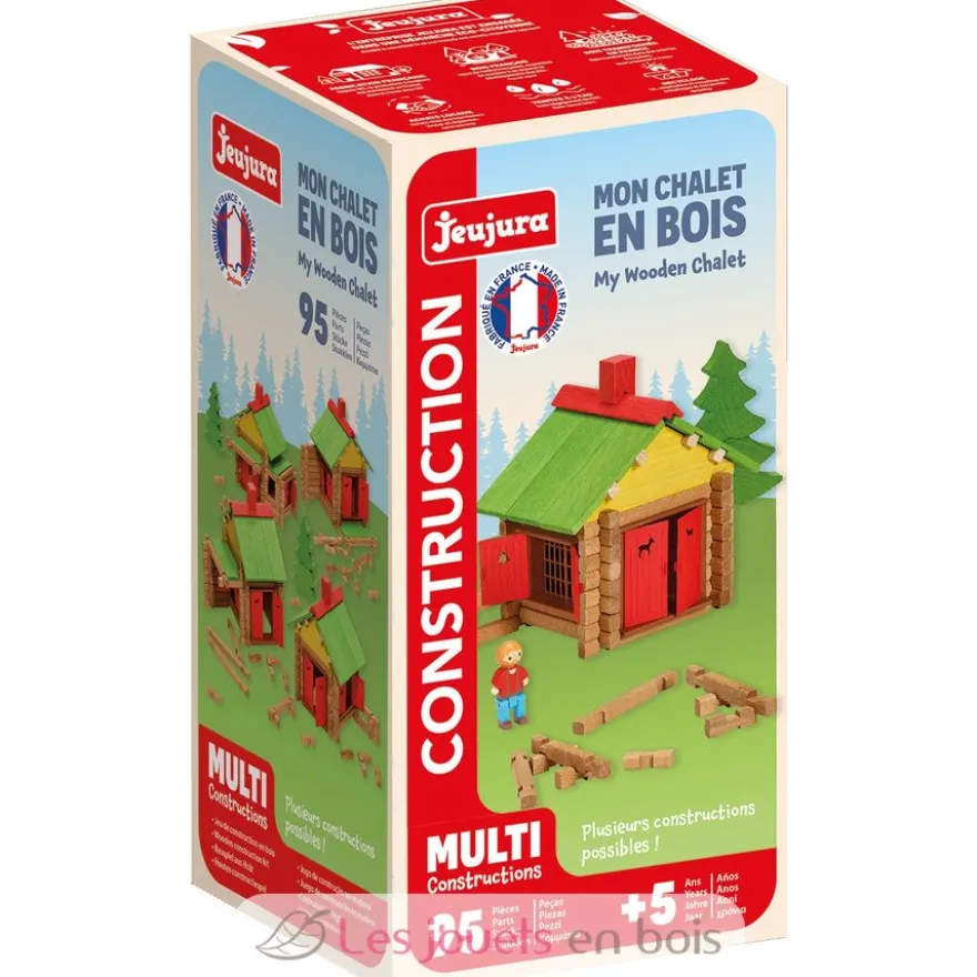 Mon chalet en bois 95 pièces - Jeu de construction - Fabriqué en France - Jeujura