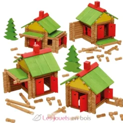 Mon chalet en bois 95 pièces - Jeu de construction - Fabriqué en France - Jeujura
