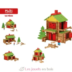 Mon chalet en bois 165 pièces - Jeu de construction - Fabriqué en France - Jeujura