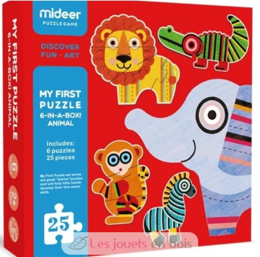 Mon 1er puzzle animaux de la jungle - Mideer