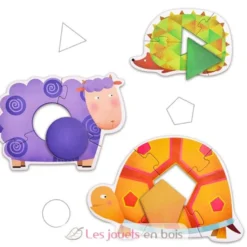 Mon 1er puzzle animaux géométriques - Mideer