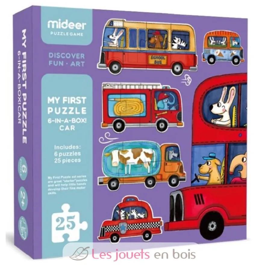 Mon 1er puzzle véhicules - Mideer