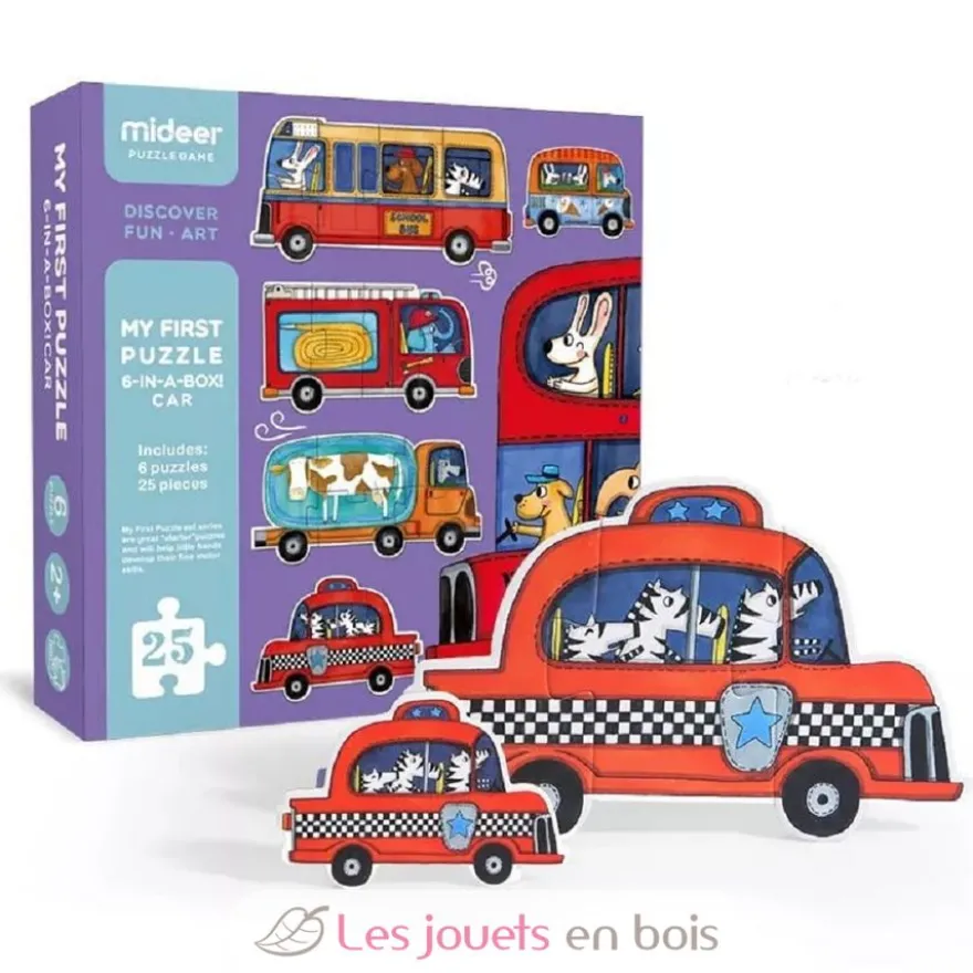 Mon 1er puzzle véhicules - Mideer