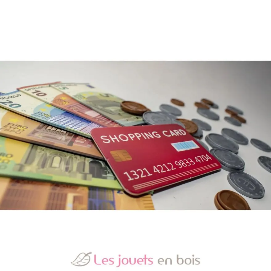 Monnaie factice en euros pour jouer - Plastique, papier, carton - Tanner