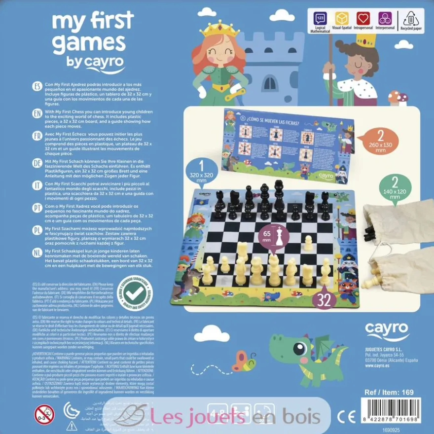 Mon premier jeu d'échecs - De 4 à 8 ans - Cayro