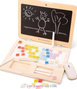 Mon premier ordinateur portable en bois - New Classic Toys