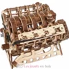 Moteur V8 - Puzzle 3D mécanique en bois - Ugears