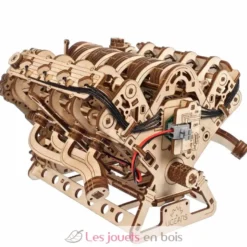 Moteur V8 - Puzzle 3D mécanique en bois - Ugears