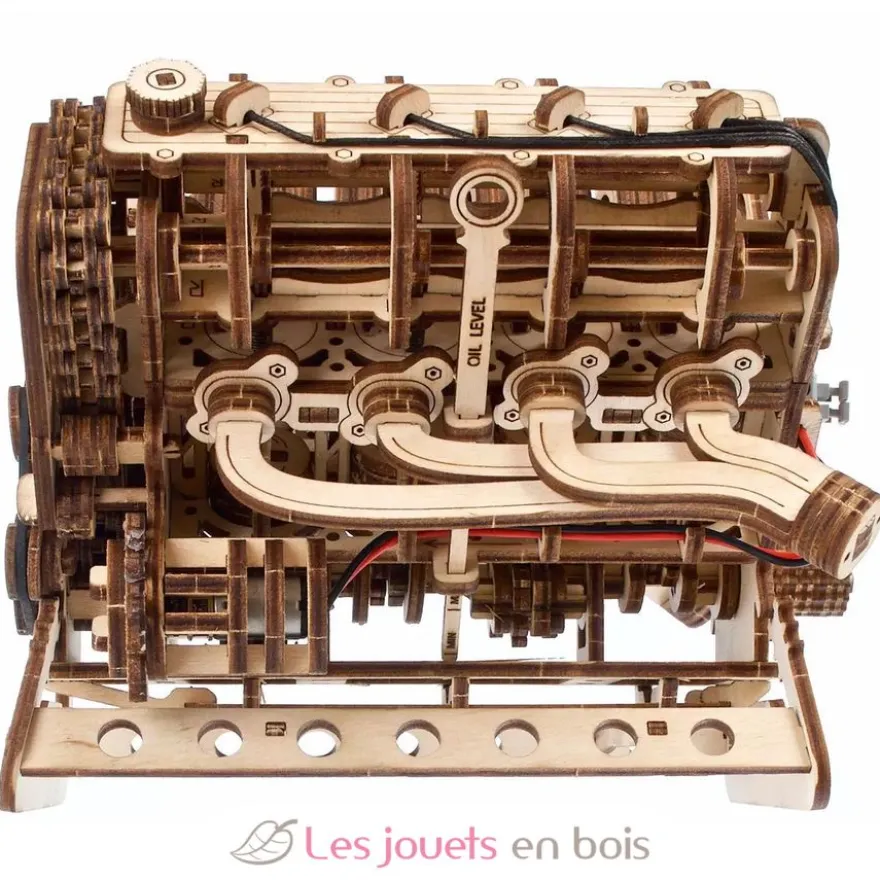 Moteur V8 - Puzzle 3D mécanique en bois - Ugears
