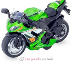 Moto miniature à friction verte Ulysse
