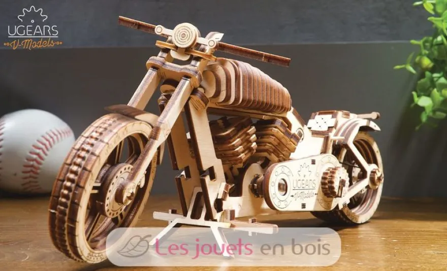 Moto VM-02 - Puzzle 3D mécanique en bois - Ugears