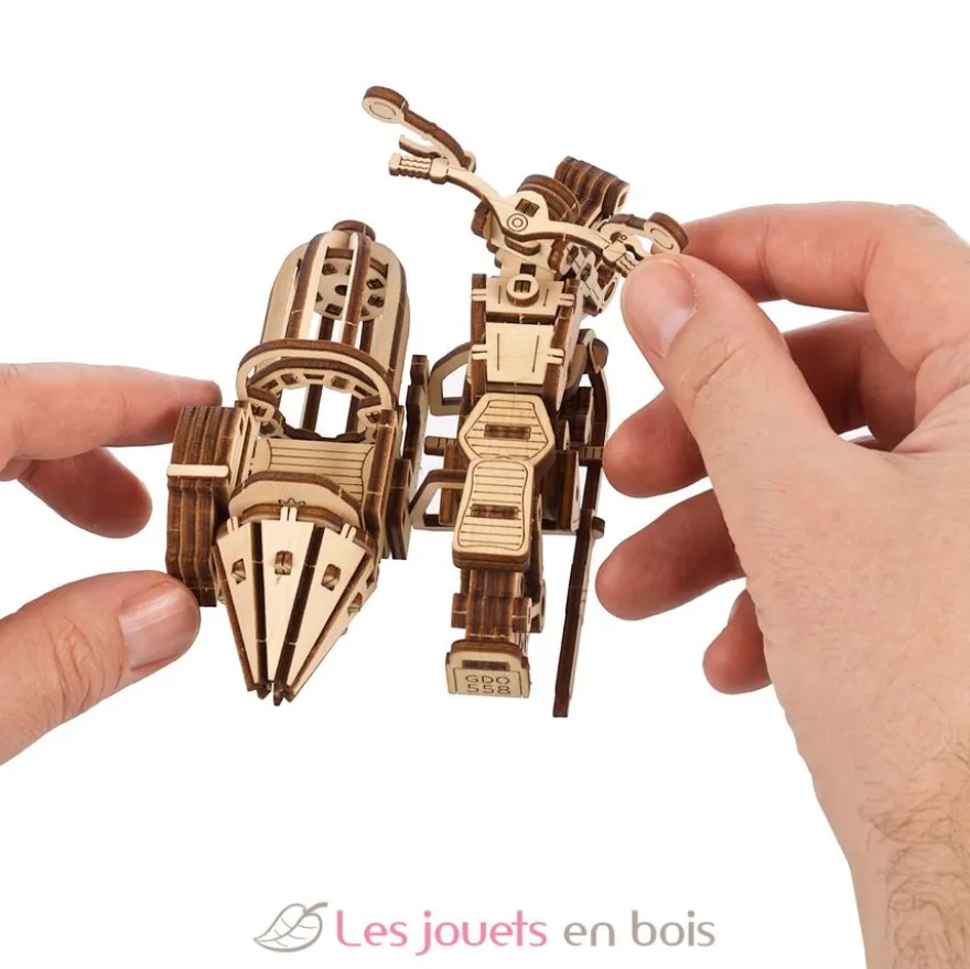 Moto volante de Hagrid - Puzzle 3D mécanique en bois - Ugears