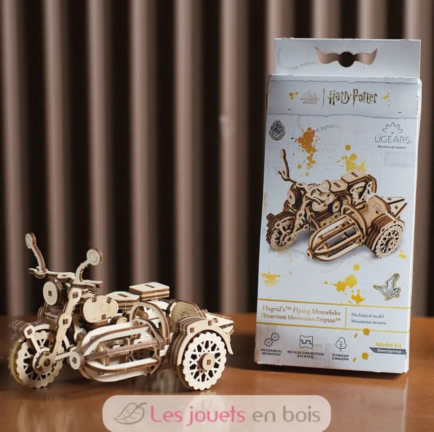 Moto volante de Hagrid - Puzzle 3D mécanique en bois - Ugears