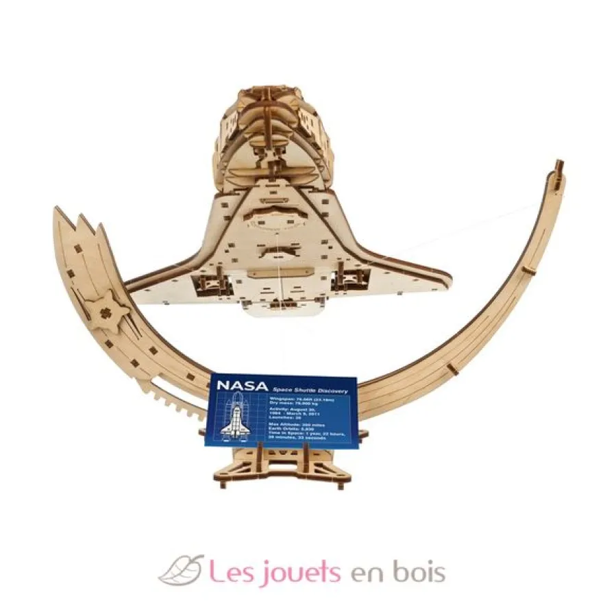 Navette spatiale Discovery NASA - Puzzle 3D mécanique en bois - Ugears