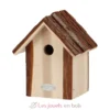Nichoir mésange bleue avec toit en écorce - Esschert Design
