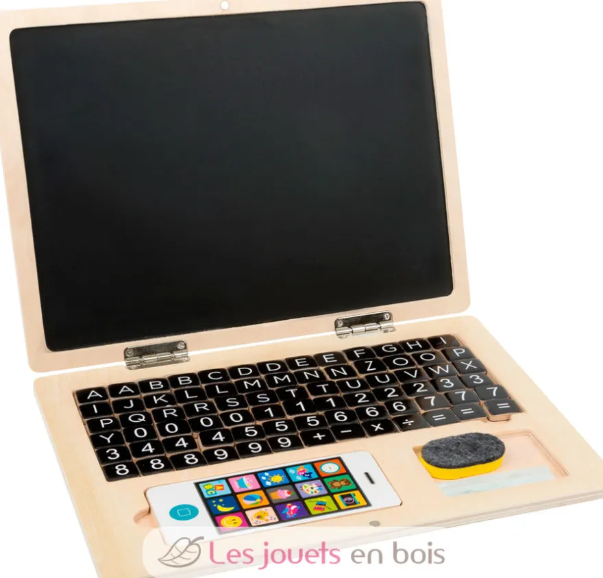 Ordinateur portable en bois avec tableau aimanté - Small foot