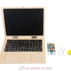 Ordinateur portable en bois avec tableau aimanté - Small foot