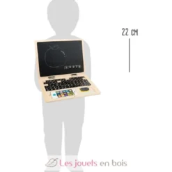Ordinateur portable en bois avec tableau aimanté - Small foot