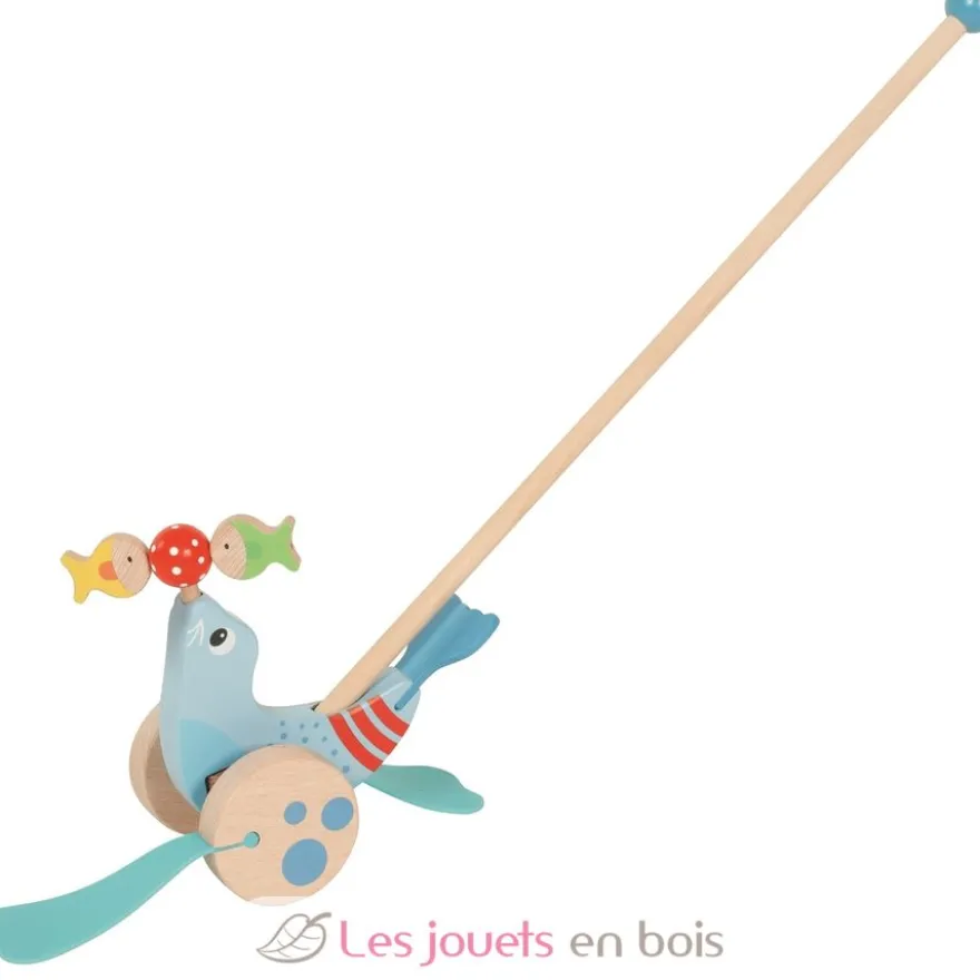 Otarie à pousser en bois - Goki