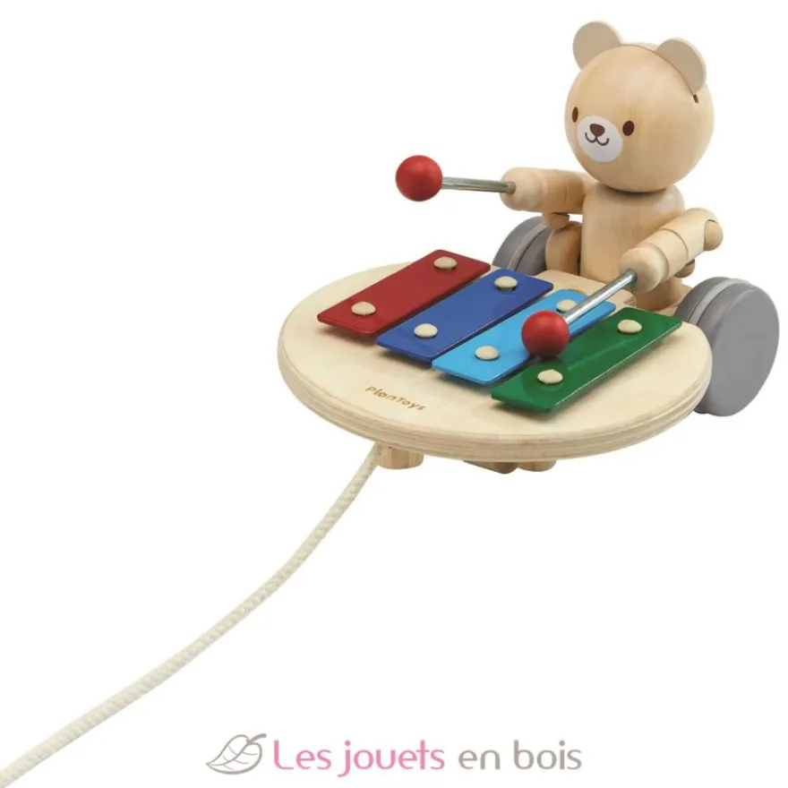 Ourson musical à tirer - Plan Toys
