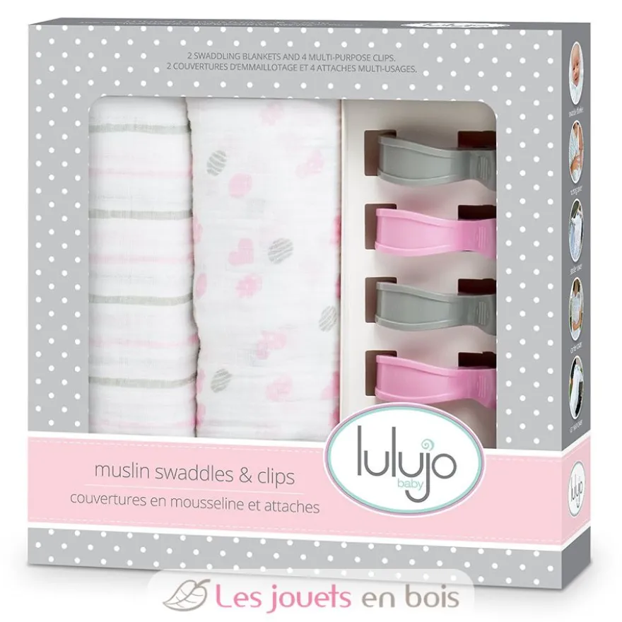 Pack de 2 maxi langes à clips - Lulujo