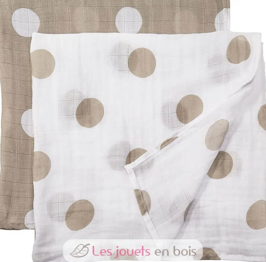 Pack 2 langes - Pois taupes - Lulujo