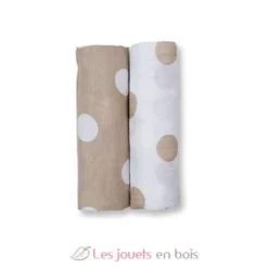 Pack 2 langes - Pois taupes - Lulujo
