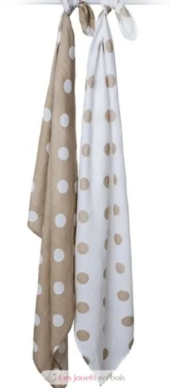 Pack 2 langes - Pois taupes - Lulujo