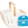 Panier de courses en bois avec porte-monnaie en feutrine - Goki