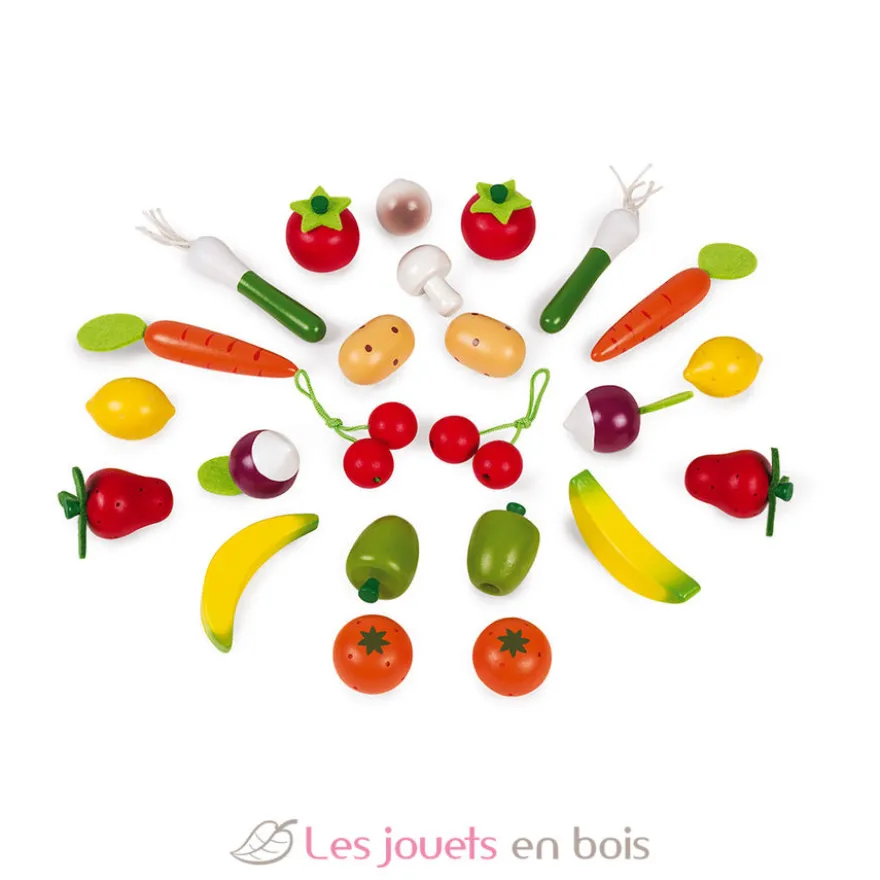 Panier de 24 fruits et légumes - Janod