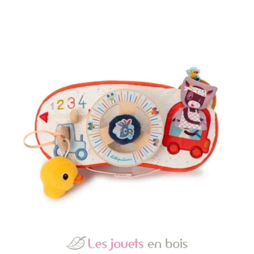 Panneau d'activités En voiture - Bois et tissu - Lilliputiens