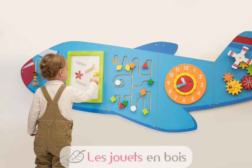 Panneau d'activités mural Avion - Viga Toys