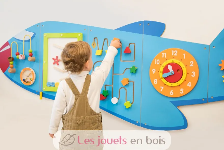 Panneau d'activités mural Avion - Viga Toys