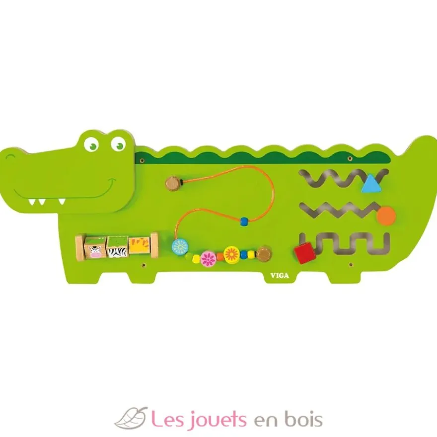 Panneau d'activités mural Crocodile - Viga Toys