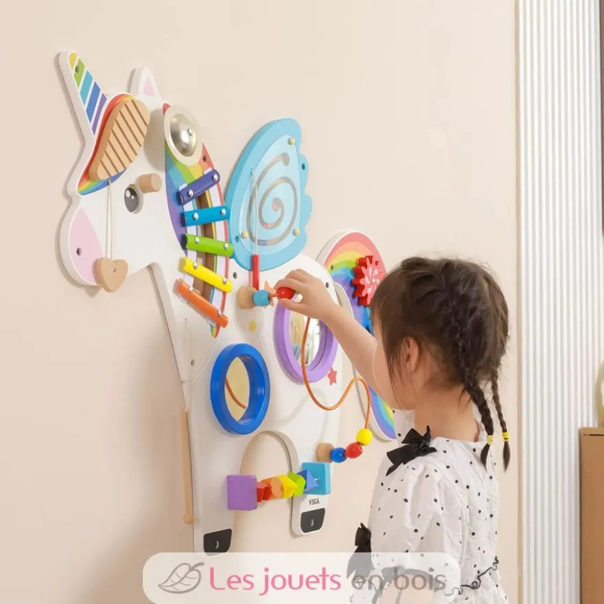 Panneau d'activités mural Licorne - Viga Toys