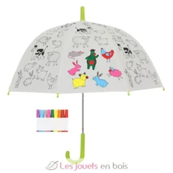 Parapluie blanc à colorier Animaux ferme - Esschert Design