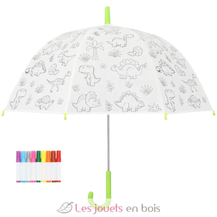 Parapluie blanc à colorier Dinosaures - Esschert Design