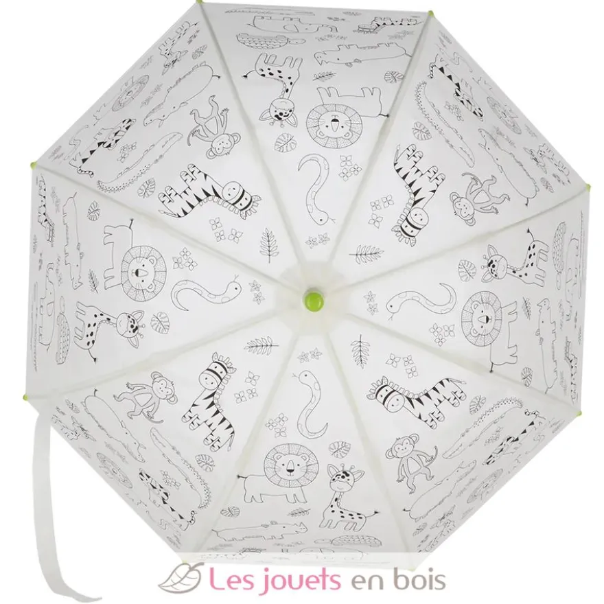 Parapluie blanc à colorier Jungle - Esschert Design