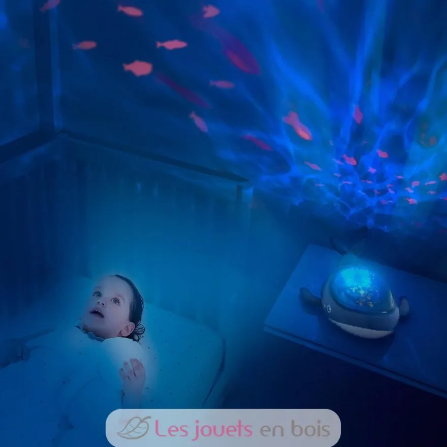 Peluche Baleine - Projecteur effets aquatiques - Pabobo