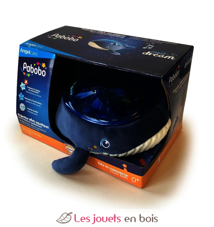 Peluche Baleine - Projecteur effets aquatiques - Pabobo