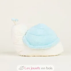 Peluche Bouillotte Escargot blanc et bleu - Warmies