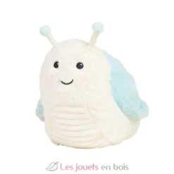 Peluche Bouillotte Escargot blanc et bleu - Warmies