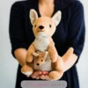 Peluche Bouillotte Kangourou beige marron Warmies