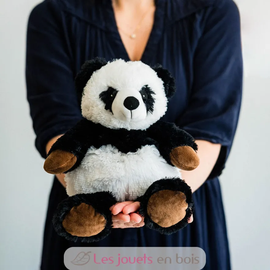 Peluche Bouillotte Panda noire et blanche Warmies