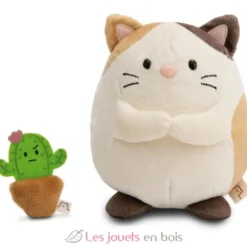 Peluche Chat Angy 27 cm avec son cactus - Nici