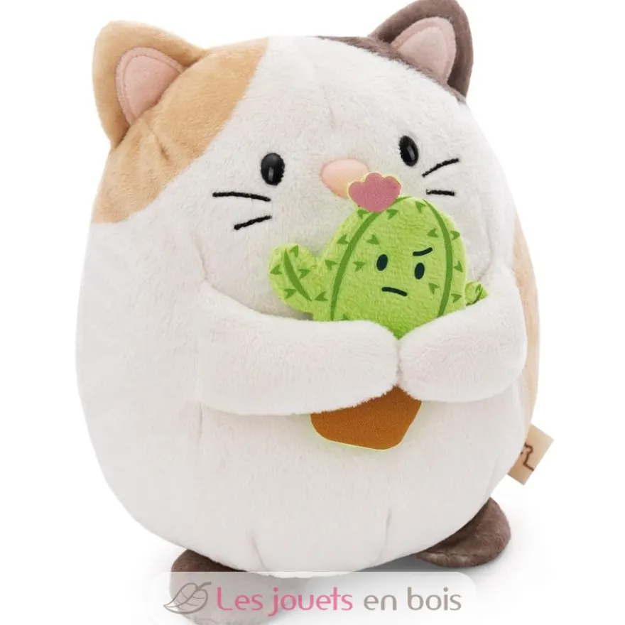 Peluche Chat Angy 16 cm avec son cactus - Nici