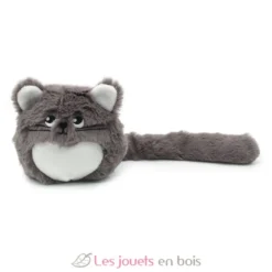 Peluche chat Miaou maman et son bébé gris - Les Déglingos