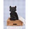 Peluche Chat Méloé gris anthracite 37 cm - Maïlou Tradition
